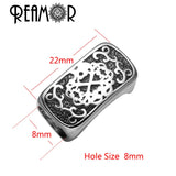 8mm Stainless Steel Clouds Totem Cylinder Charms Beads