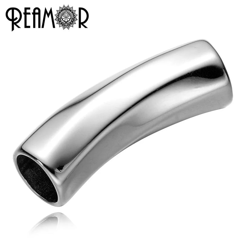 8mm Polishing/Frosted 316l Stainless Steel Cylinder Charms Beads