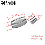 REAMOR 8mm Magnetic Clasp for Leather Bracelet DIY Jewelry