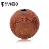 8mm Tibetan Style Natural Dzi Stone Strand Beads Round Loose Beads