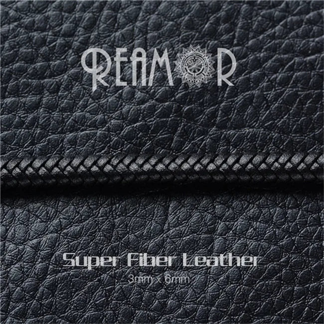 REAMOR Red 6*3mm Fiber Braided Leather Rope For Jewelry Making 1M