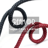 REAMOR Red 6*3mm Fiber Braided Leather Rope For Jewelry Making 1M