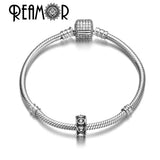 Pink Crystal Bead Stainless Steel Charm Beads for Bracelet