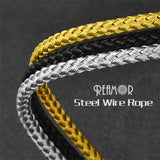 REAMOR DIY Stainless Steel Wire Rope Jewelry Findings for Bracelet Making