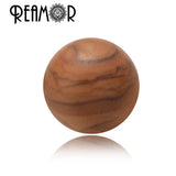 Wood Grain & Iron Ore Stone Stretch Bracelets Men Bracelet