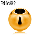 Gold 316L Stainless Steel Beads Charms European Small Hole Beads