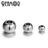Gold 316L Stainless Steel Beads Charms European Small Hole Beads