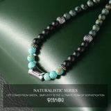 Green Forest Natural Stone Beaded Bracelet Peaceful Buddha