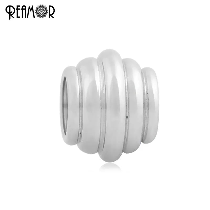 Spiral Pattern Stripe Spacer Beads Charms for Bracelet DIY