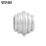 Spiral Pattern Stripe Spacer Beads Charms for Bracelet DIY