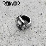 316L Stainless Steel Cross Skull Head Beads 8mm for Men Bracelets DIY