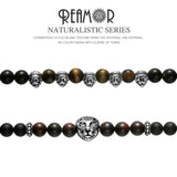 Lion Bracelet Multi-layer Natural Stone Elastic Bracelet