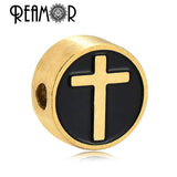 Golden Cross Beads Stainless Steel Spacer for DIY Bracelets