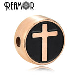 Golden Cross Beads Stainless Steel Spacer for DIY Bracelets