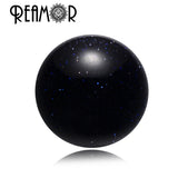 Men 10mm Matte Onyx&Blue Starry Sky Beaded Bracelet
