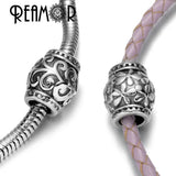 316l Stainless Steel Flower Vine Totem Bead Spacer Charm Beads