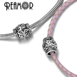316l Stainless Steel Flower Vine Totem Bead Spacer Charm Beads