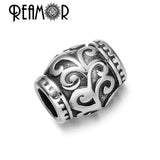 316l Stainless Steel Flower Vine Totem Bead Spacer Charm Beads