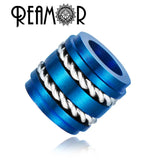 316L Stainless Steel Cylinder Beads with Steel Wire - DIY Metal Beads