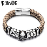 12*6mm 316L Stainless Steel Flat Beads for Leather Bracelets