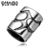 12*6mm 316L Stainless Steel Flat Beads for Leather Bracelets