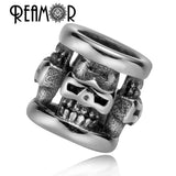 316L Stainless Steel Skull Spacer Beads for Jewelry Making