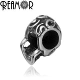 316L Stainless Steel Skull Bead 4mm Hole Alien DIY Bracelet Accessories