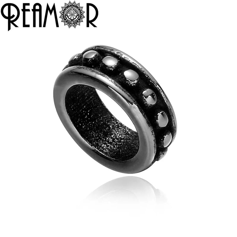 316L Stainless Steel 6mm Large Hole Spacer Beads for Men Bracelets - DIY Charms