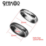 12*6mm Stainless Steel Stripe Charms Beads for Leather Bracelet DIY
