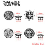 Stainless Steel Anchor Rudder Compass Charms Beads for DIY Bracelet