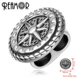 Stainless Steel Anchor Rudder Compass Charms Beads for DIY Bracelet
