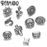 Stainless Steel Anchor Rudder Compass Charms Beads for DIY Bracelet