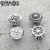 Stainless Steel Anchor Rudder Compass Charms Beads for DIY Bracelet