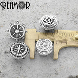 Stainless Steel Anchor Rudder Compass Charms Beads for DIY Bracelet