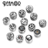 Stainless Steel Evil Eyes Cross Anchor Sun Taiji Spacer Charm Beads