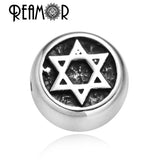 Stainless Steel Evil Eyes Cross Anchor Sun Taiji Spacer Charm Beads