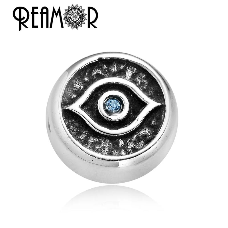 Stainless Steel Evil Eyes Cross Anchor Sun Taiji Spacer Charm Beads