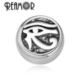 Stainless Steel Evil Eyes Cross Anchor Sun Taiji Spacer Charm Beads