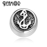 Stainless Steel Evil Eyes Cross Anchor Sun Taiji Spacer Charm Beads
