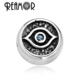 Stainless Steel Evil Eyes Cross Anchor Sun Taiji Spacer Charm Beads