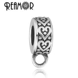 Stainless Steel Totem Heart Charm Beads for Bracelet DIY Jewelry