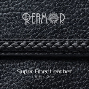 REAMOR Fiber Weave Leather Rope Cord 12x6mm