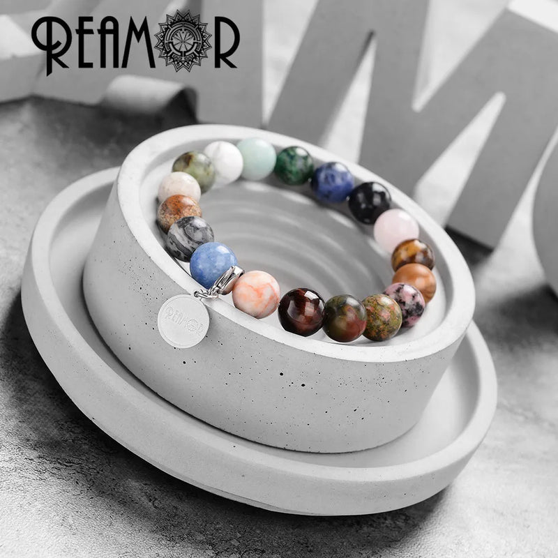 Planets Beaded Charm Bracelet Men Women Jewelry