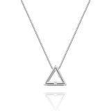 925 Silver Triangle Necklace Pendant Wedding Christmas