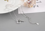 925 Silver Circle Necklaces Pendants Women Wedding Jewelry Christmas