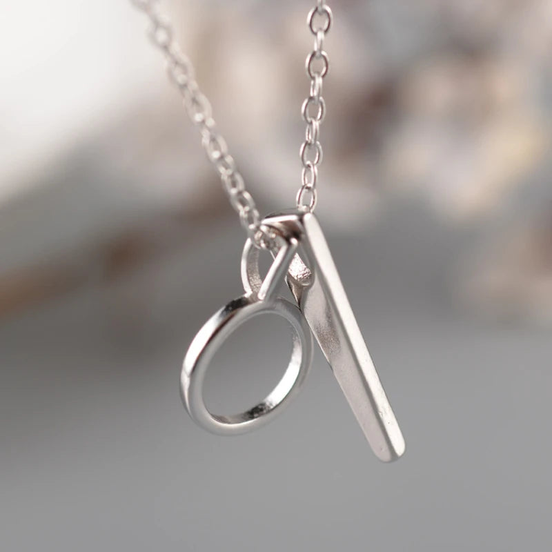 925 Silver Circle Necklaces Pendants Women Wedding Jewelry Christmas