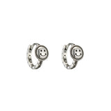 925 Silver Smiling Face Drop Earrings for Women