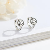 925 Silver Smiling Face Drop Earrings for Women