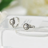 925 Silver Smiling Face Drop Earrings for Women