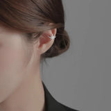 925 Sterling Silver Ear Cuff Clip-On Earrings for Women - Star Design